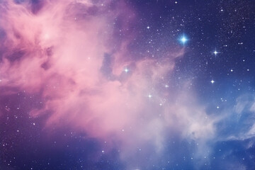 Wall Mural - generative ai collage image picture of beautiful cosmic scenery with stars planets moon galaxy conce