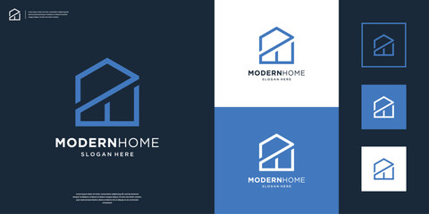 Wall Mural - Modern home real estate logo design