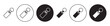 Key chain vector icon set. rent key with keychain symbol in black color.