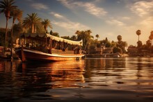 Trip Boat On Nile River In Luxor Egypt