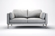 © NaphakStudio - Modern grey leather sofa furniture isolated on white background.