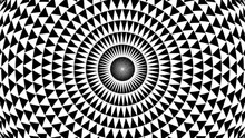 Black White Kaleidoscope Triangle Pattern In Motion
