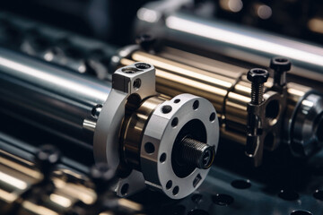 A mesmerizing close-up of a pneumatic cylinder assembly, unveiling the mesmerizing intricacies and vital constituents of this indispensable industrial apparatus.