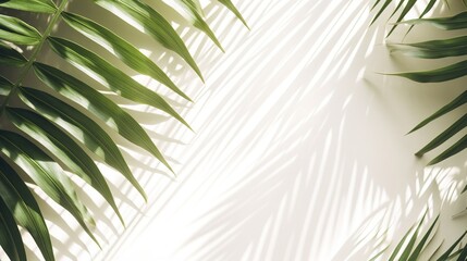 Sticker - palm leaves on a white background. generative ai