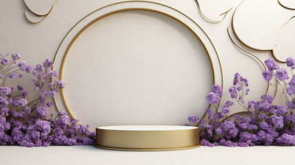 Wall Mural - frame with lavender flowers