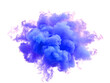カラフルな煙のグラフィック素材　背景　テクスチャ　爆発　青　AI生成