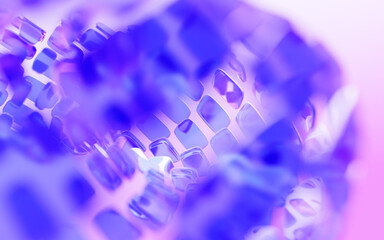 Wall Mural - Abstract glass geometry background, 3d rendering.