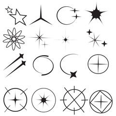 Wall Mural - vector graphic assets set. bold modern shapes for posters template, flyers, clothes, social media, g