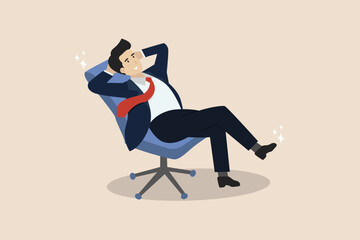 Wall Mural - get promoted, relax or enjoy a new position, a new title, think smart or look for new ideas, smart b
