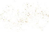 Gold glitter. Golden sparkle confetti. Shiny glittering dust.
