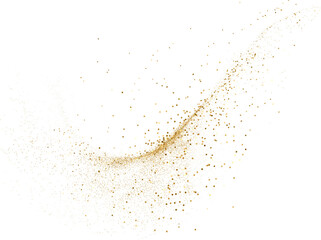 Canvas Print - Gold glitter. Golden sparkle confetti. Shiny glittering dust.