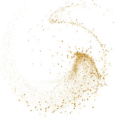 Wall Mural - gold glitter. golden sparkle confetti. shiny glittering dust.