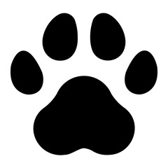 Wall Mural - paw solid icon