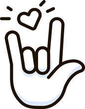 Love Hand Sign Emoji Sticker