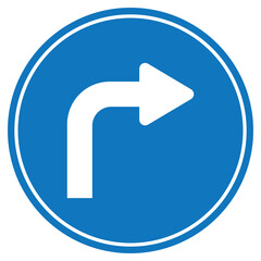 Poster - Traffic Signs Turn Right Forward