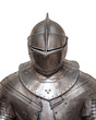 plate armour of night on white, isolated