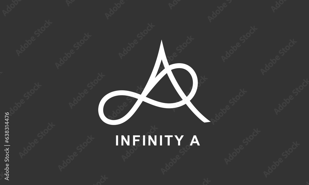 letter A and infinity logo design for company
