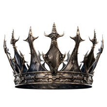 Metal Gothic Crown On A Transparent Background
