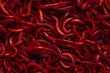 red worms full-frame background and seamless texture, neural network generated image
