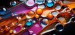 © jp - goutte de peintures en gros plan, multicouleur