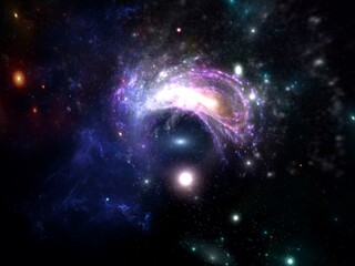 Wall Mural - science fiction wallpaper. beauty of deep space. colorful graphics for background, like water waves,