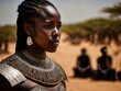 © Flash - photo of african woman tribal warriors with armor, generative AI