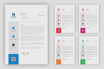 Multipurpose corporate businesses Letterhead template with a4 size	