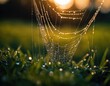 © Yana Zastolskaya - Spider web in dew drops.