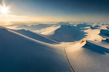 Poster - view of the mountains generated ai