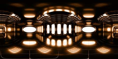 Wall Mural - hdri map, spherical environment panorama background, 360 degree high contrast interior light source 
