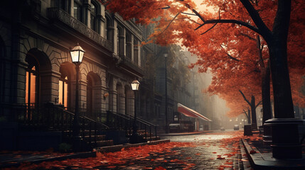 Canvas Print - Beautiful autumn fall landscape, backgrounds, desktops, wallpaper etc