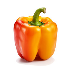 Sticker - Bell pepper on white background.