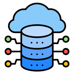 Sticker - Cloud Database Icon