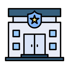 Wall Mural - Police Station Icon