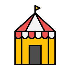 Canvas Print - Circus Tent Icon