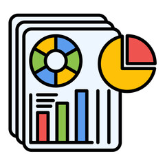 Sticker - Business Report Icon