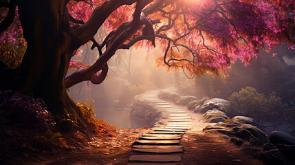 Wall Mural - Beautiful scenic autumn landscape for desktop backgrounds, wallpaper etc