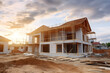 the process of building a house with a modern and industrial design, building construction plans