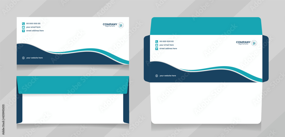 clean creative envelope design Stock Vector | Adobe Stock