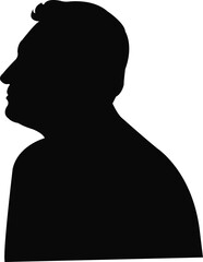 Poster - a man head silhouette vector