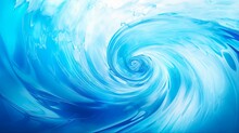 Clear Blue Water Swirl: Beautiful Spinning Vortex Background. Generative AI