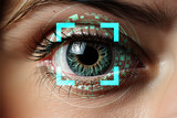Eye scan technology. Security concept background. 
