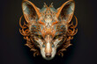 A popular image presents an intricately designed and ornamental interpretation of a fox skull. Generative AI technology