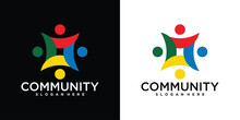 Logo Social Grup Creative. Premium Vector
