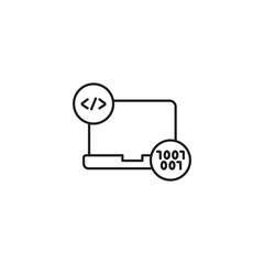Coding icon design with white background stock illustration