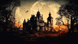 © Melinda Nagy - horror halloween haunted castle on creepy spooky night