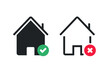 © YoGinta - House checkmark icon. Illustration vector