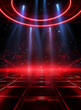 © Syed Qaseem Raza - Ai generative Backdrop With Illumination Of Red Spotlights For Flyers realistic image ultra hd high design