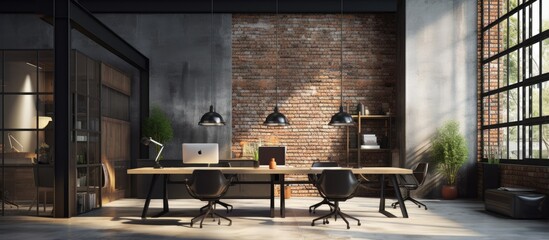 Aufkleber - loft style office interior