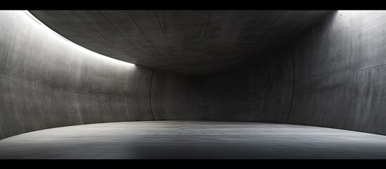 Poster - Abstract smooth an empty dark architectural interior
